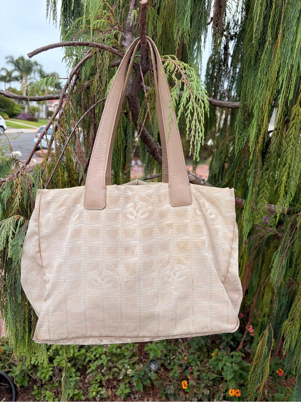 CHANEL Travel Line Tote Authentic w/Serial# 
Damaged Read